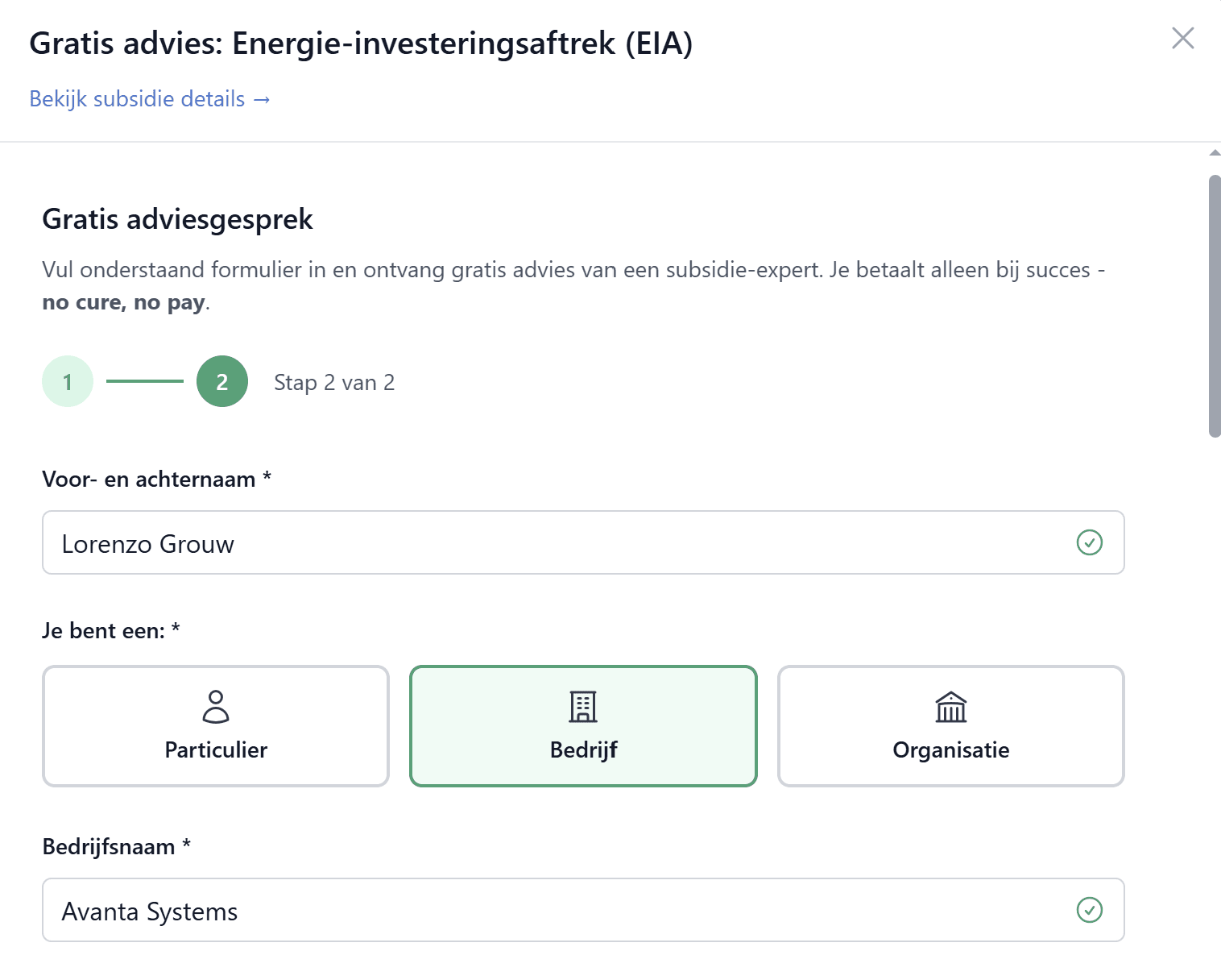 Adviesgesprek aanvragen